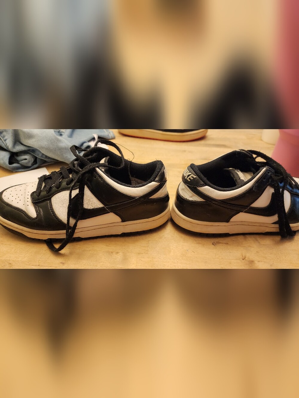 Nike Kids Black and White Low-Top Sneakers